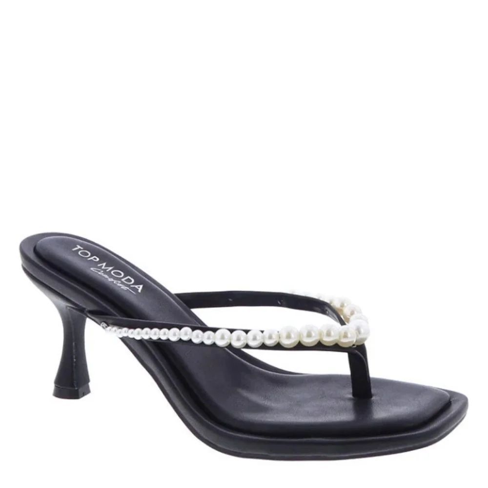 BRAND NEW TOP MODA SELENA WOMEN'S with PEARL ACCENT THONG SANDALS